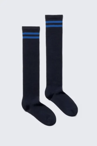 Varsity-Socken – gestreift, dunkelblau