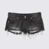 Venus Frayed Low Rise Denim Hotpants – Chelsea Black – Schwarz Venus Frayed Low Rise Denim Hotpants – Chelsea Black – Schwarz
