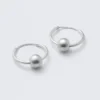 Versilberte Perlen-Creolen – Silber Versilberte Perlen-Creolen – Silber