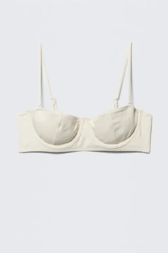 Vielseitiges Bikini-Oberteil mit Bügeln – Hellbeige Vielseitiges Bikini-Oberteil mit Bügeln – Hellbeige