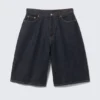 Void Mid Rise Loose Long Denim Shorts – Blue Rinse – Dunkelblau Void Mid Rise Loose Long Denim Shorts – Blue Rinse – Dunkelblau