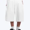 Void Mid Rise Loose Long Denim Shorts – Dirty White – Weiß Void Mid Rise Loose Long Denim Shorts – Dirty White – Weiß