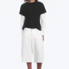 Void Mid Rise Loose Long Denim Shorts – Dirty White – Weiß Void Mid Rise Loose Long Denim Shorts – Dirty White – Weiß