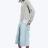 Void Mid Rise Loose Long Denim Shorts – Ghost Blue – Hellblau Void Mid Rise Loose Long Denim Shorts – Ghost Blue – Hellblau