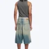 Void Mid Rise Loose Long Denim Shorts – Honey Blue – Hellblau Void Mid Rise Loose Long Denim Shorts – Honey Blue – Hellblau