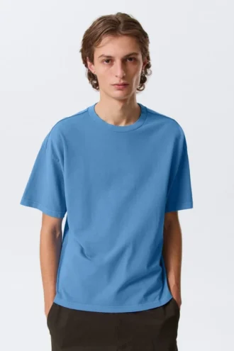 Washed Blue Loose Boxy T-Shirt – Washed Blue