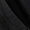 Washed Cotton Canvas Zip-Up Jacket – Washed Black