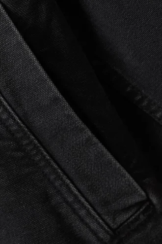 Washed Cotton Canvas Zip-Up Jacket – Washed Black Washed Cotton Canvas Zip-Up Jacket – Washed Black