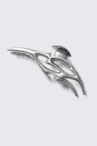 Wavy Haarspange – Silber Tribal
