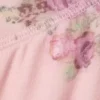 Weiche Capri-Leggings mit mittlerer Leibhöhe – Hellrosa – Blumenmuster Weiche Capri-Leggings mit mittlerer Leibhöhe – Hellrosa – Blumenmuster
