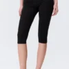Weiche Capri-Leggings mit mittlerer Leibhöhe – Schwarz Weiche Capri-Leggings mit mittlerer Leibhöhe – Schwarz
