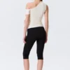 Weiche Capri-Leggings mit mittlerer Leibhöhe – Schwarz Weiche Capri-Leggings mit mittlerer Leibhöhe – Schwarz