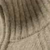 Weiche, figurbetonte Strickjacke mit Reißverschluss – Beige Melange Weiche, figurbetonte Strickjacke mit Reißverschluss – Beige Melange