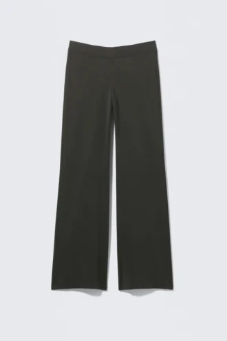 Weiche Leggings mit niedriger Taille – Schwarz