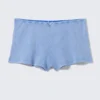 Weiche Pointelle-Pyjama-Shorts – Staubblau Weiche Pointelle-Pyjama-Shorts – Staubblau