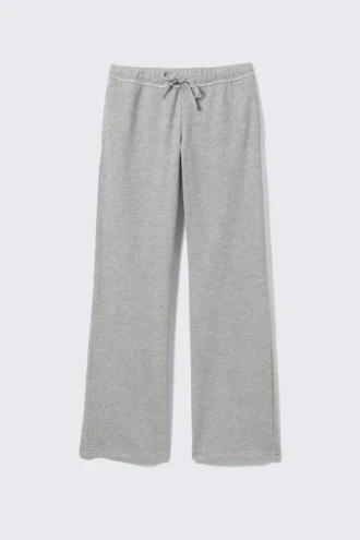 Weiche Pyjama-Hose aus Frottee – Grau meliert