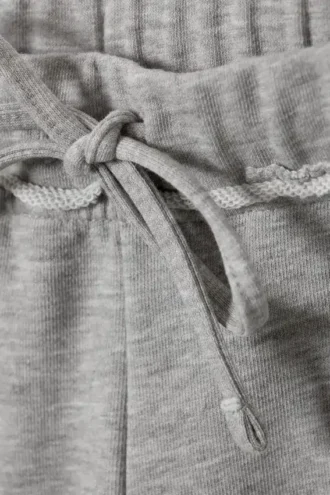 Weiche Pyjama-Hose aus Frottee – Grau meliert
