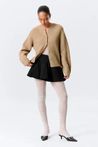 Weiche Strickjacke – Beige