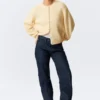 Weiche Strickjacke – Hellgelb Weiche Strickjacke – Hellgelb