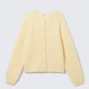 Weiche Strickjacke – Hellgelb Weiche Strickjacke – Hellgelb