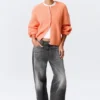 Weiche Strickjacke – Hellorange Weiche Strickjacke – Hellorange