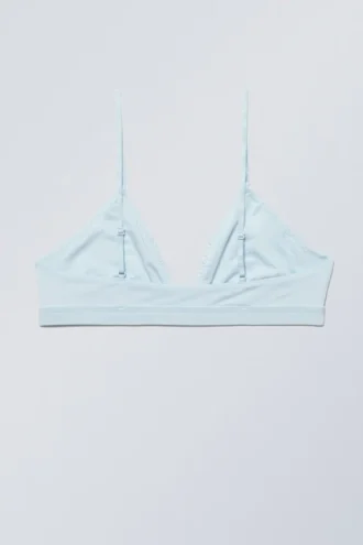 Weiche Triangel-Bralette – Babyblau