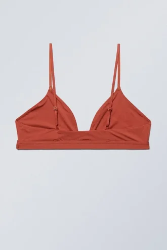 Weiche Triangel-Bralette – Rostrot