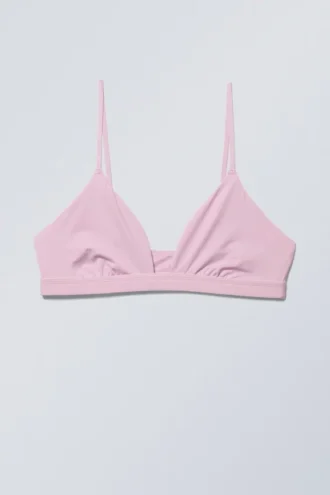 Weicher Triangel-Bralette – Hellrosa