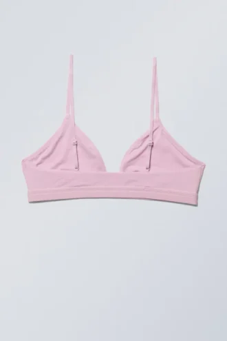 Weicher Triangel-Bralette – Hellrosa
