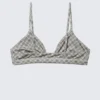 Weicher Triangel-Bralette – Kariert, Greige Weicher Triangel-Bralette – Kariert, Greige
