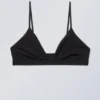 Weicher Triangel-Bralette – Schwarz Weicher Triangel-Bralette – Schwarz
