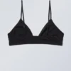 Weicher Triangel-Bralette – Schwarz Weicher Triangel-Bralette – Schwarz
