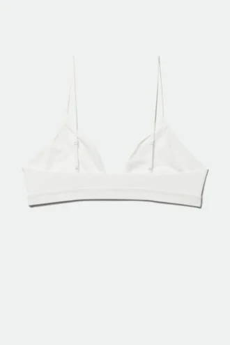 Weicher Triangel-Bralette – Weiß