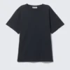 Weiches Baumwoll-T-Shirt in Regular-Passform – Dunkelblau Weiches Baumwoll-T-Shirt in Regular-Passform – Dunkelblau