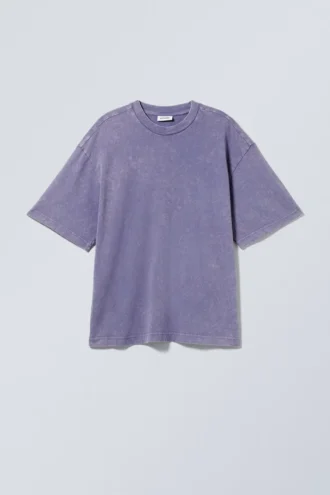 Weiches Oversize-T-Shirt – gewaschenes Lila