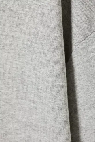 Weiches, oversized Langarmshirt – Grau meliert