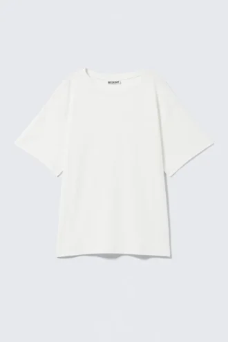 Weiches, oversized Short-Sleeved T-Shirt – Off-White