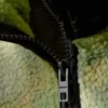 Weit geschnittene Fleecejacke mit Reißverschluss – Marbled Green Weit geschnittene Fleecejacke mit Reißverschluss – Marbled Green