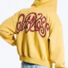 Weit geschnittener Kapuzenpullover mit Reißverschluss und Print – Gelb – Rote Welle Weit geschnittener Kapuzenpullover mit Reißverschluss und Print – Gelb – Rote Welle