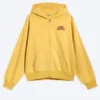 Weit geschnittener Kapuzenpullover mit Reißverschluss und Print – Gelb – Rote Welle Weit geschnittener Kapuzenpullover mit Reißverschluss und Print – Gelb – Rote Welle