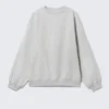Weit geschnittener, schwerer Pullover – Grau meliert Weit geschnittener, schwerer Pullover – Grau meliert