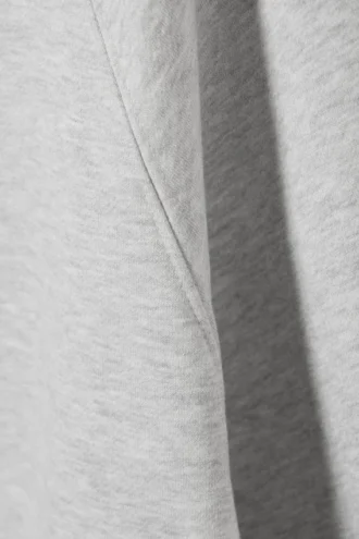 Weit geschnittener, schwerer Pullover – Grau meliert