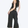 Weite Frottee-Shorts – Schwarz Weite Frottee-Shorts – Schwarz