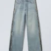Weite Jeans mit Reißverschluss – Seventeen Blue – Mittelblau Weite Jeans mit Reißverschluss – Seventeen Blue – Mittelblau