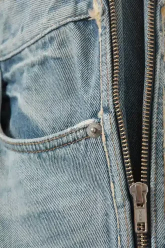 Weite Jeans mit Reißverschluss – Seventeen Blue – Mittelblau