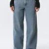 Weite, lockere Jeans mit niedriger Leibhöhe – Blue One – Mittelblau Weite, lockere Jeans mit niedriger Leibhöhe – Blue One – Mittelblau
