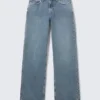 Weite, lockere Jeans mit niedriger Leibhöhe – Blue One – Mittelblau Weite, lockere Jeans mit niedriger Leibhöhe – Blue One – Mittelblau