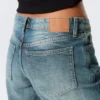 Weite, lockere Low-Rise-Jeans – Benzinblau – Mittelblau Weite, lockere Low-Rise-Jeans – Benzinblau – Mittelblau