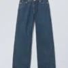 Weite, lockere Low-Rise-Jeans – Saphirblau Weite, lockere Low-Rise-Jeans – Saphirblau