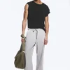 Weite Lounge-Hose aus Baumwolle – Hellstaubgrau Weite Lounge-Hose aus Baumwolle – Hellstaubgrau